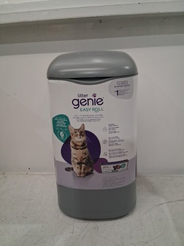 Litter Genie Easy Roll Pail with Easy Roll Refill - 24 Bags with Odour-locking & holds up to 8 days of cat litter - grey (Model: 666594/I000371) image 3