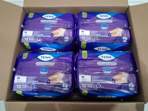 48PK TENA DISPOSABLE OVERNIGHT ABSORBENT UNDERWEAR - MEDIUM - 34" - 44" (MODEL: 072213 V-01) image 3