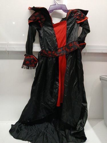 2PC GIRL'S PARTYHOLICS BLOODMOON BELLA COSTUME - LARGE (10-12) - BLACK / RED (STYLE: 14882 L) image 3