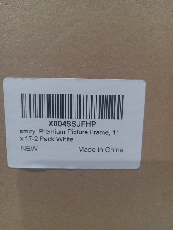 2pk smiry plexiglass cover picture frame - 11"x17" - white image 4