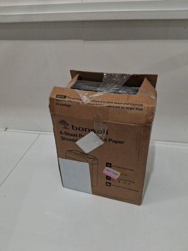 BONSAII 6-SHEET CROSSCUT PAPER AND CREDIT CARD PAPER SHREDDER - 3.4 GAL - BLACK (MODEL: C237-B) image 2
