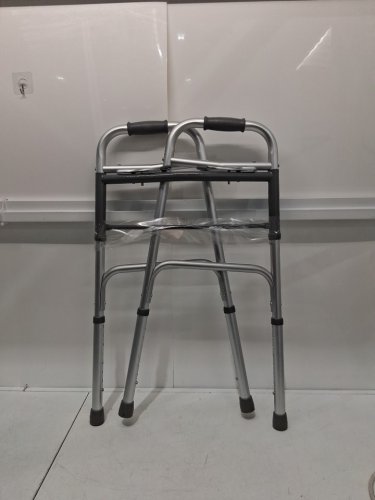 BIOS LIVING FOLDING WALKER with Adjustable height - 32” to 38.5" - 300lbs max - silver (model: bd770) image 2