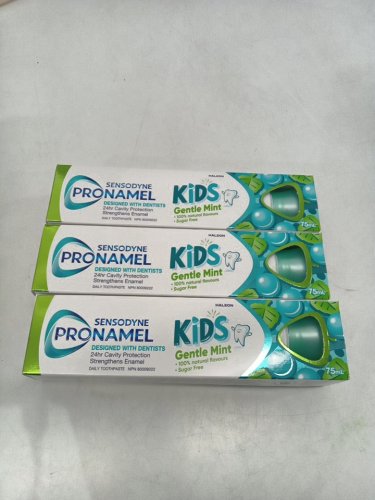 3PK Sensodyne pronamel toothpaste FOR KIDS - GENTLE MINT- 75ml/each image 2