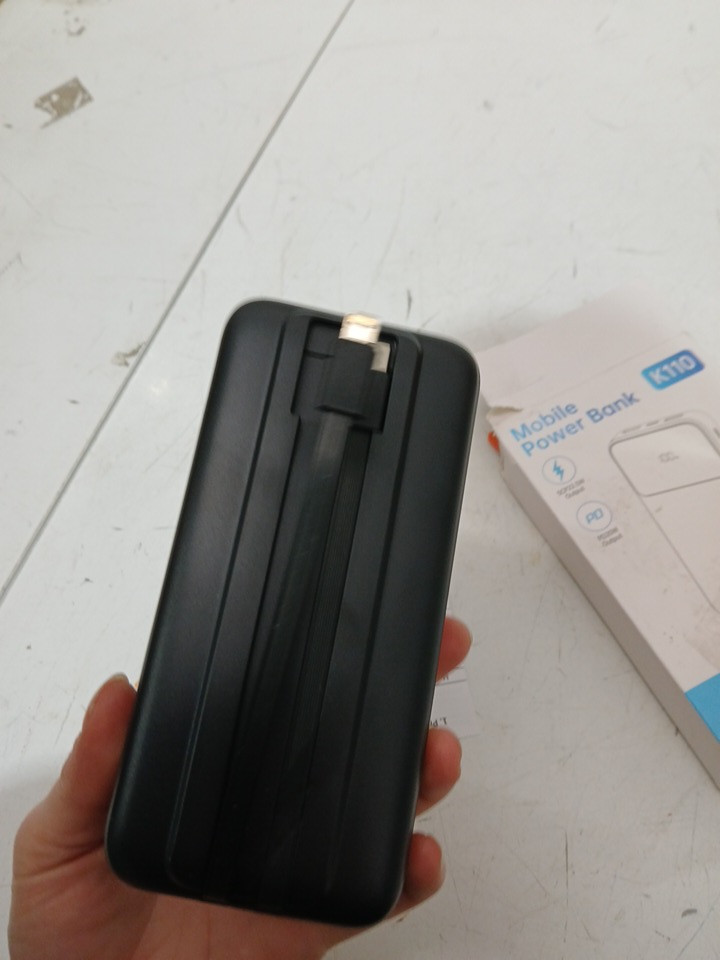 SAIKATI Portable Power Bank Charger with 2 Built-in Output Cables - 40000mah - 22.5w charging - black (MODEL:k110) image 3