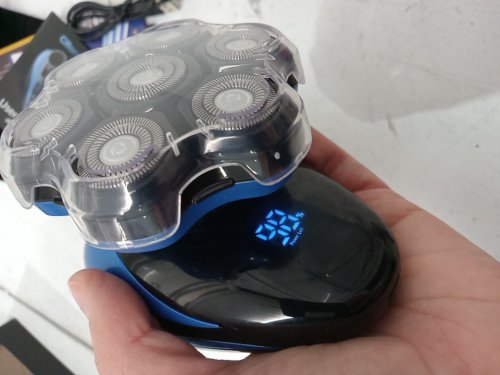 mens clforczh magnetic detachable bald head shaver - navy/black - (model:8780) image 5