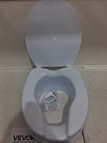 universal 5" raised toilet seat with screw rod locking - white - (model: fbl760601) image 3