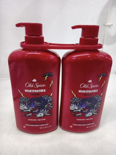 2PK men's old spice nightpanther body wash - shower fresh - 887ML/EACH image 2