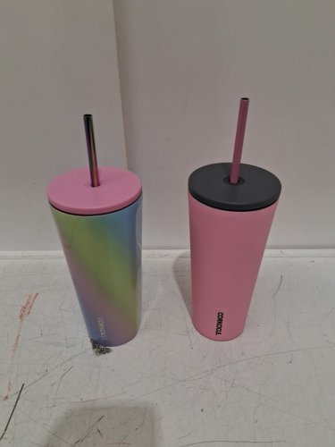 2pc corkcicle cold cup tumblers - 24oz - pink/rainbow (model: 1977476) image 4