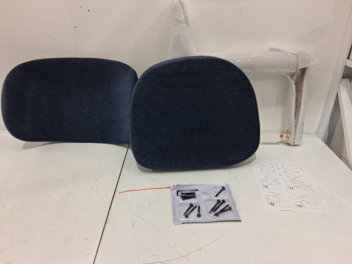 velvet upholstery round back dinning chair - blue image 3