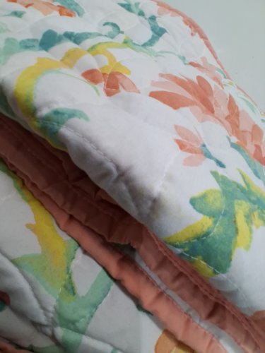 3pc Martha Stewart Quilt Set - with 1 quilt, 2 shams - pink/white /green (model: 1599227) image 5