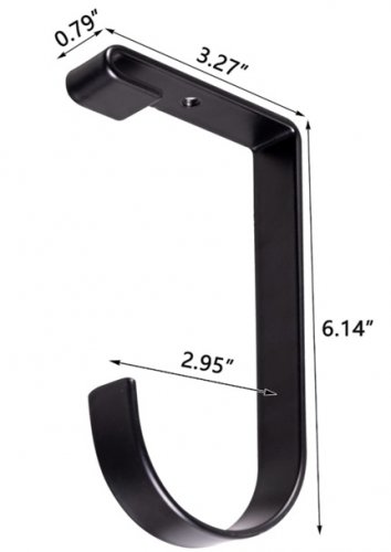 Saderoy Heavy Duty Flat Hook for Garage Ceiling and Wall Storage - 50LBS CAP - Black image 2