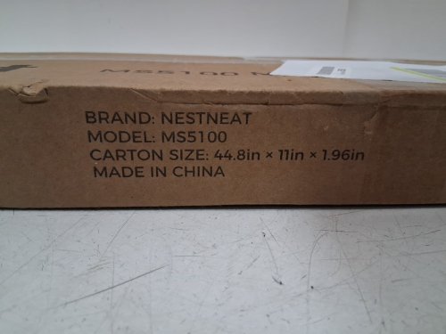 NestNeat Dual Monitor Stand Large Wood Monitor Stand for 2 Monitors - 39" - WALNUT, black (model: ms5100) image 3