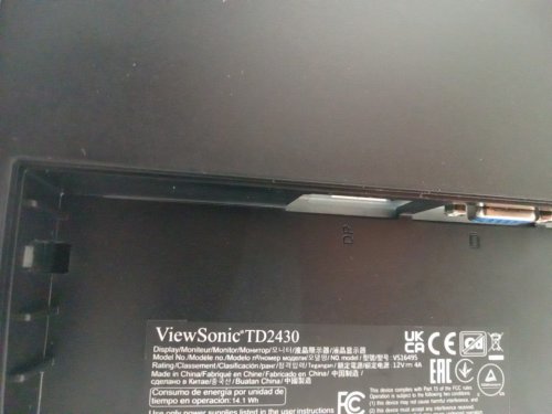 ViewSonic 10-Point Multi Touch Screen Monitor with VGA and DisplayPort -  Full HD (1920x1080p) | 60hz - 24" - black - (model:td2430) image 12