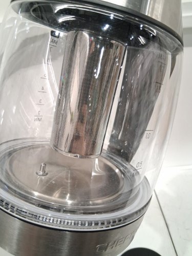 Chefman Dual-Glass Cool-Touch Digital Kettle with Adjustable Temperature and Removable Tea Infuser - 1.7L Cap - stainless steel/black (Model: RJ11-17-CTI-DG-CA-CO/1992747) image 4