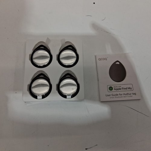 4pk QCOQ HUTHER Tag WITH Bluetooth Tracker, Works with Apple Find My (iOS Only) - BLACK image 3