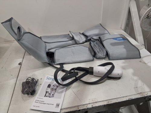 SereneLife Portable Air Compression Leg Massager with Heat & Compression - 6 Modes /3 Vibrations /3 Intensities - grey (model: CA-SLLGMSGR41GY) image 3