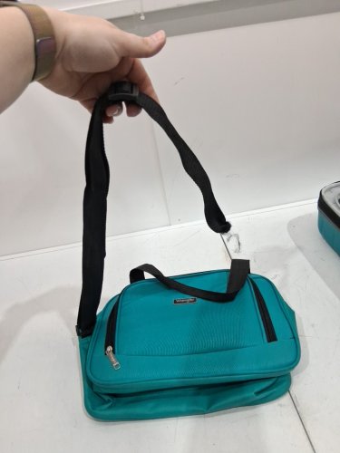 2PC WRANGLER EL DORADO LUGGAGE SET WITH CUP HOLDER AND USB PORT - 20" SPINNER AND 10" BAG - TEAL (MODEL:WR-20272-360) image 14