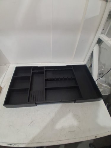 Landmok Large Expandable Bamboo Cutlery/Utensil Drawer Organizer - 17.7" to 29.5" x 15.8" - Black (Model: BSO1502-1729-BL1) image 4