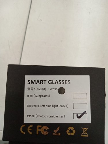 Booabei Smart AI Glasses with 8MP Camera, 4K Recording, and Photochromic Lenses - 150mm Frame - Black (Model: W630) image 11