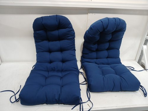 2pk outdoor adirondack chair cushions - 29.53" x 19.68" x 4" - navy blue image 4