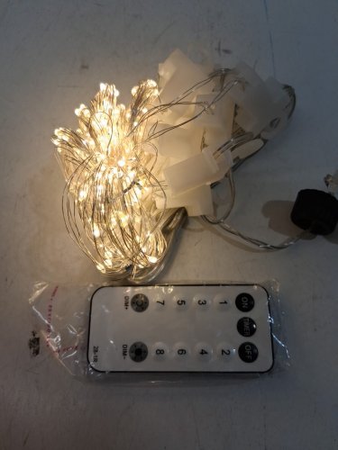LEPRO led string curtain lights WITH REMOTE CONTROL - 9.8ftx9.8ft - WARM WHITE image 2