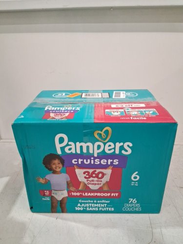 76PK PAMPERS CRUISERS 100% LEAKPROOF 360° GAP-FREE FIT DIAPERS - SIZE 6 image 2