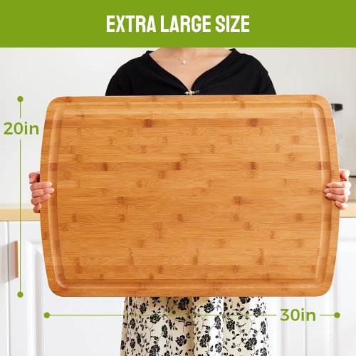 Extra Large Bamboo Cutting Board - 20" x 30" - bamboo image 2