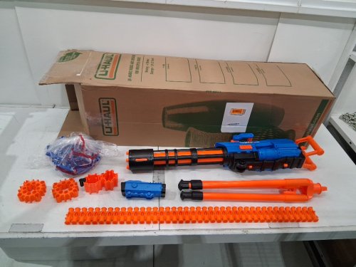 Zuru XSHOT Insanity Motorized Gatling Blaster with Tripod Stand and darts - blue/black/orange (model: 36654) image 2