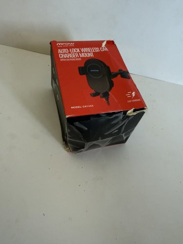 MPOW AUTO-LOCK WIRELESS CAR CHARGER MOUNT - 10W/7.5W/5W - BLACK (MODEL: CA148A) image 2