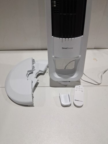 omnibreeze premium 38" Rotating tower fan with wifi CONTROL, 5-SPEEDS & REMOTE - white/BLACK (model: 5333021/dc2313r-g) image 4
