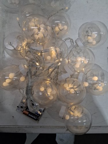 Warm Yellow Led Curtain String Lights With Wish Ball Design  For Indoor Outdoor Use, Bedroom, Patio Decor - 120" image 3
