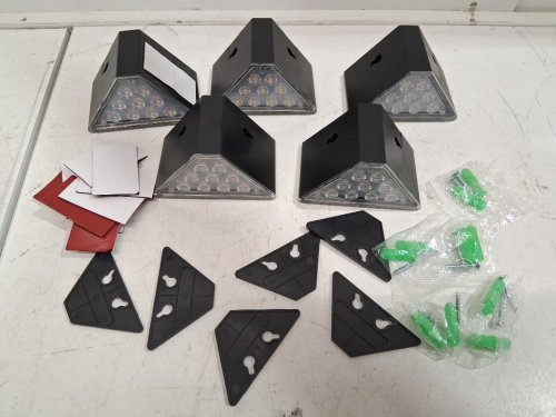 6PK ANTI-THEFT SOLAR LED STAIR LIGHTS - 3000K - BLACK image 3