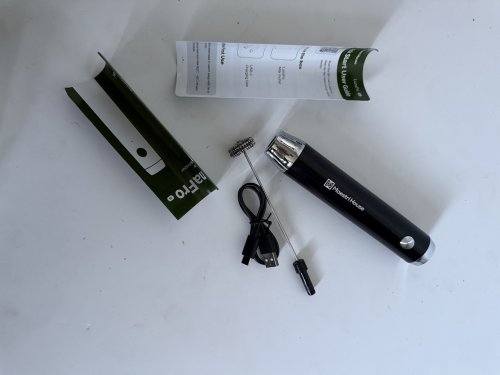 Maestri House LunaFro Rechargeable Handheld Frother - 8000RPM - black/silver (model: MMF-BX07-L) image 3