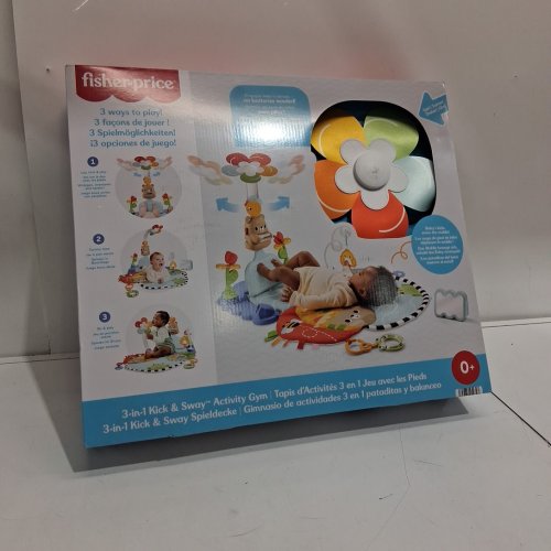 FISHER-PRICE 3-IN-1 KICK & SWAY GYM BABY PLAYMAT AND SENSORY ACTIVITY TOYS - AGES 0+ - MULTICOLORED (MODEL: HYR60/JMT98 ) image 2