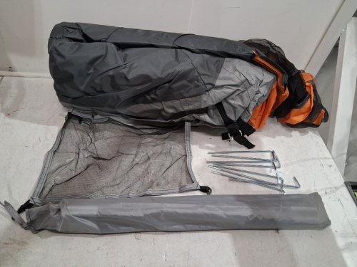 AMAZONBASICS 4-PERSON TENT, 4-SEASON - 9FT X 7FT X 48" HIGH - ORANGE/GREY - (MODEL: B01881TG20/B077Y8DLSN) image 4