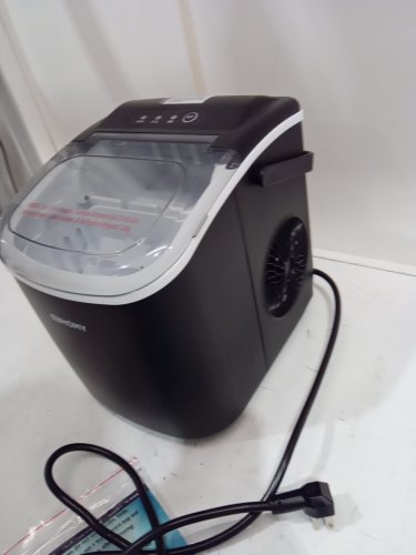EUHOMY Countertop Ice Maker Machine with Handle, Basket and Scoop - MAKES 26LB/Day - BLACK (MODEL: im-06d/IM001-Bbl-CAEH) image 9