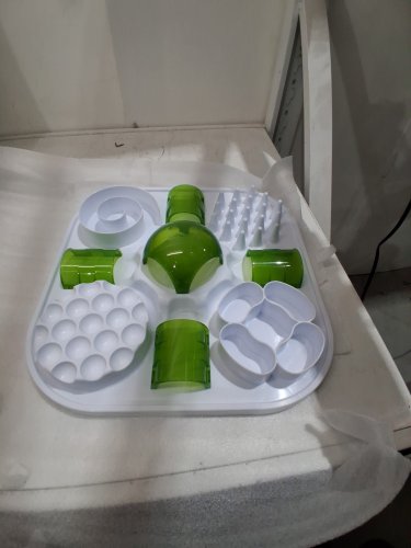 CATIT PLAY bpa free CAT TREAT PUZZLE WITH SIX ACTIVITIES - WHITE/GREEN (MODEL: 43010) image 3
