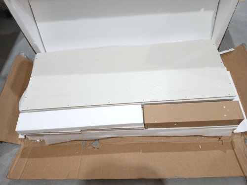 Farmhouse Double Tilt Out Trash Can Cabinet - 39.9" x 39.3" x 13.9" - 13 Gallon - White (Model: J1S040BS0M) image 4