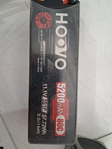 2pk HOOVO 3S High Discharge Li-Po Battery for RC Vehicles - 5200mAh - 11.1V - 80C - black/red image 4