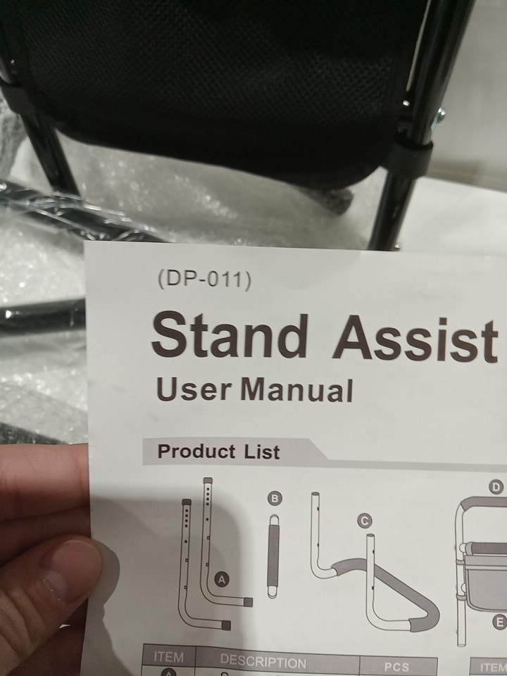 depango aluminum assisted aid stand - 300lbs max - 32" - 35" - black (model: dp-011) image 5