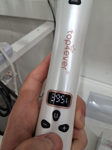 top4ever 3-in-1 automatic rotating hair curler with 3 sizes replaceable barrels - rose gold.(model: sw01). image 6