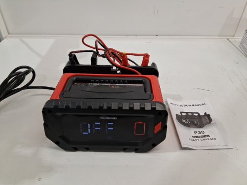 lithium car battery charger - 30amp - 110v - black/red (model: p30) image 2