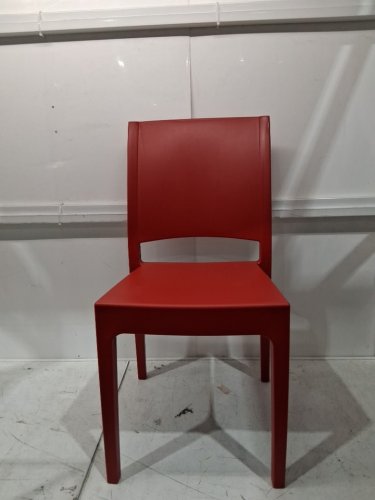 ARETA plastic stacking dining chair - 35" x 17" - red - (model:1011751) image 3