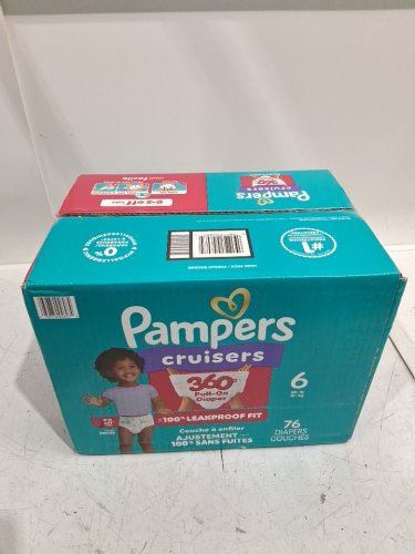 76PK PAMPERS CRUISERS 100% LEAKPROOF 360° GAP-FREE FIT DIAPERS - SIZE 6 image 2