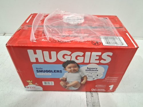 96PK HUGGIES LITTLE SNUGGLERS DISPOSABLE GENTLE SKIN PROTECTION BABY DIAPERS - SIZE 1 - DISNEY WINNIE THE POOH image 2