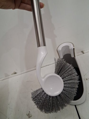 SimpleHuman MAGNETIC Toilet Brush with Caddy - Stainless Steel/White - (MODEL: bt1083) image 5