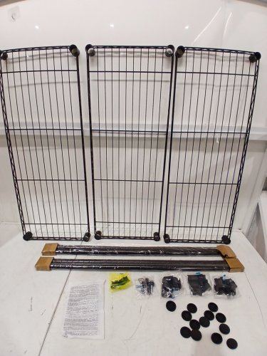 AMAZONBASICS 3-SHELF METAL ORGANIZER WIRE RACK / STORAGE UNIT - 36" X 14" X 36" - black (model: b01m0a4b9m) image 3