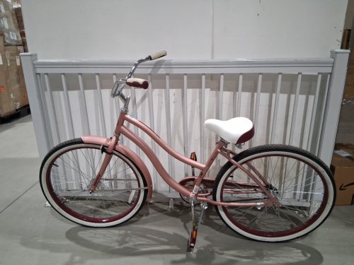 huffy capitol womens beach cruiser bike - 26" - pink (model: 56890c 30522) image 2