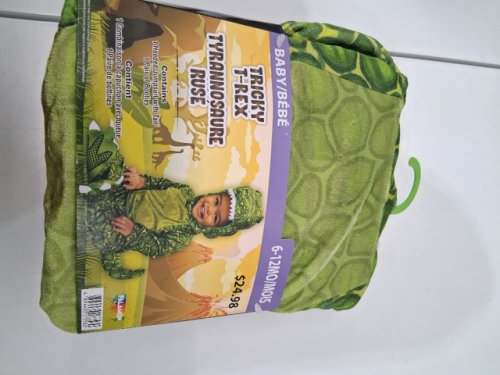 2PC TODDLER TRICKY T-REX HOODED T-REX COSTUME SET - 6-12M - GREEN image 2