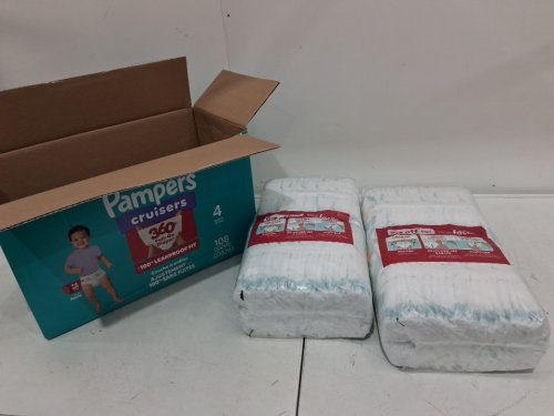 108PK PAMPERS PULL ON CRUISERS 360° FIT GAP-FREE FIT DISPOSABLE BABY DIAPERS - SIZE 4 (22-37lb) image 3